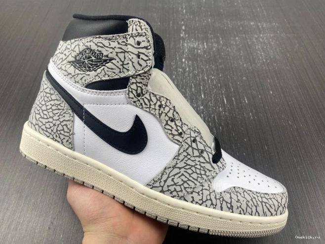 One Kick DZ5485-052 OG High 1 Jordan Cement Air White 0723